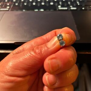 Sky Blue Topaz Sterling Silver Stud Earrings